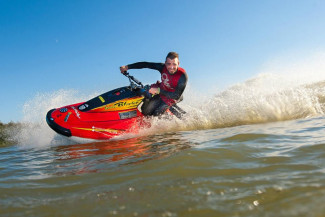 jet skiing on lake